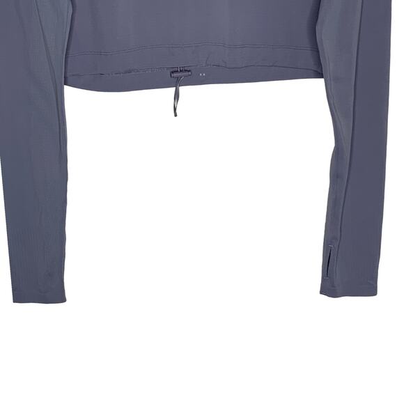 Gymshark S Womens Long Sleeve Crop Top Drawstring Waist Dusty Purple - Picture 5 of 8